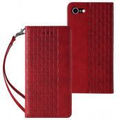 iPhone 7/8 SE 2022/2020 Plånboksfodral Magnet Stand - Röd