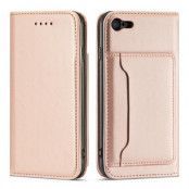 iPhone 7/8 SE 2022/2020 Plånboksfodral Magnet Strap - Rosa