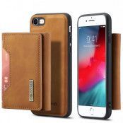 iPhone 7/8/SE 2020 Skal DG.MING Magnetic Tri-fold Wallet Med Kickstand - Brun
