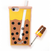 iPhone 7/8/SE(2020/2022) Mobilskal Bubble Boba Milk Tea - Rosa