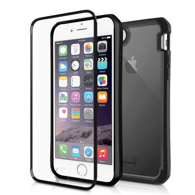 Itskins Revolution Skal till iPhone 8/7 (Svart) + Tempered Glass