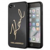 Karl Lagerfeld Skal iPhone 7/8/SE 2020 Signature Glitter - Svart