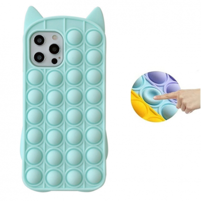 Katt Pop it Fidget Multicolor Skal till iPhone 7/8/SE 2020