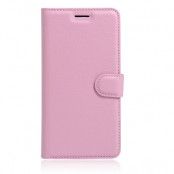 Litchi Plånboksfodral till iPhone 7 - Rosa