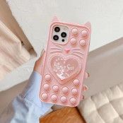 Love Cat Pop it Fidget Skal iPhone 7/8/SE 2020 - Pink