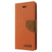 Mercury Canvas Diary Plånboksfodral till iPhone 7 - Orange