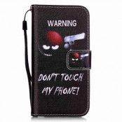 Plånboksfodral till iPhone 7 - Warning! Don't Touch My Phone