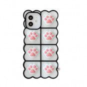 Puppy Paws Pop it Fidget Skal till iPhone 7/8/SE 2020 - Vit