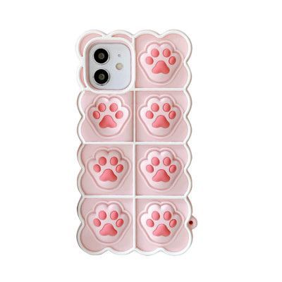 Puppy Paws Pop it Fidget Skal till iPhone 7/8/SE 2020 - Rosa