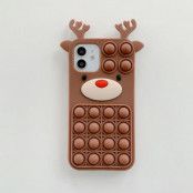 Reindeer Pop It Silicone Skal iPhone 7 / 8 / SE 2020 - Brun