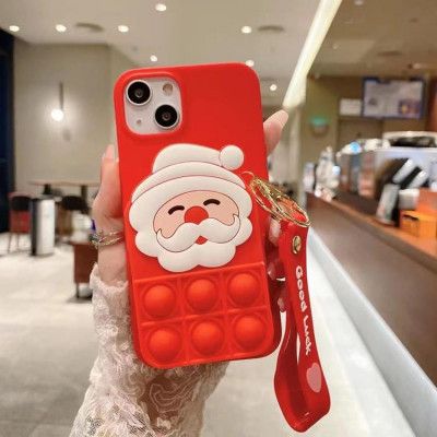 Santa Claus Silicone Skal iPhone 7 /8 / SE 2020 - Röd