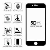Skärmskydd för iPhone 7/8/SE 2 Full Coverage 5D - Svart