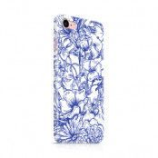 Skal till Apple iPhone 7 - Blommor - Blå/Vit