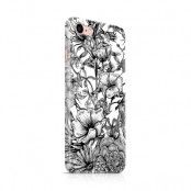 Skal till Apple iPhone 7 - Blommor - Svart/Vit
