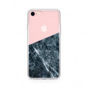 Skal till Apple iPhone 7 - Half marble dark grey