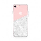 Skal till Apple iPhone 7 - Half marble white