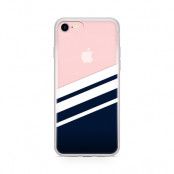 Skal till Apple iPhone 7 - Half striped blue