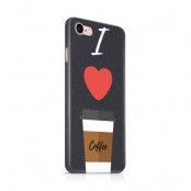 Skal till Apple iPhone 7 - I love coffe - Svart