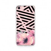 Skal till Apple iPhone 7 - Stripes and flowers