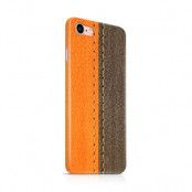 Skal till Apple iPhone 7/8 - Läder - Orange/Brun