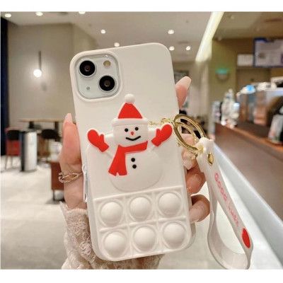 SnowMan Silicone Skal  iPhone 7 /8 / SE 2020 - Vit