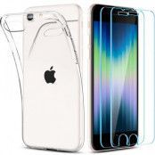 Spigen Crystal Pack - Skal och 2 Härdat Glas iPhone 7/8/SE