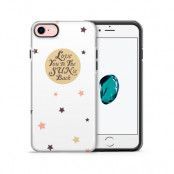Tough mobilskal till Apple iPhone 7/8 - Love you to the moon and back - Beige