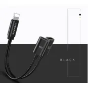 USAMS Adapter för iPhone X/8/7, Ladda och lyssna på musik samtidigt