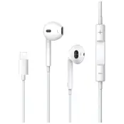 USAMS EP-24 Hörlurar Stereo Lightning iPhone 7–XS Max - Vit