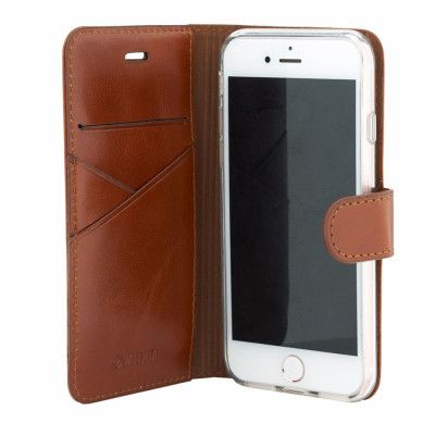 Valenta Booklet Premium (iPhone 8/7) - Brun