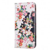 Booming Flowers Plånboksfodral till Apple iPhone 8 Plus - Vit