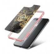 Fashion mobilskal till Apple iPhone 8 Plus - Gold flowers