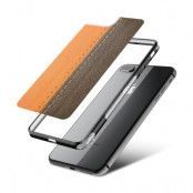 Fashion mobilskal till Apple iPhone 8 Plus - Läder - Orange/Brun