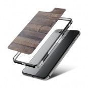 Fashion mobilskal till Apple iPhone 8 Plus - Mörkbetsade plank