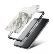 Fashion mobilskal till Apple iPhone 8 Plus - Marble - Vit/Grå