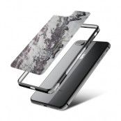 Fashion mobilskal till Apple iPhone 8 Plus - Marble - Vit/Svart