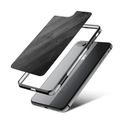Fashion mobilskal till Apple iPhone 8 Plus - Svart trä