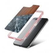 Fashion mobilskal till Apple iPhone 8 Plus - Wooden Marble Dark