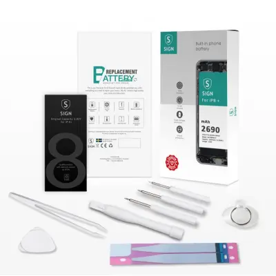 SiGN Komplett Sats För Batteribyte (iPhone 8 plus)