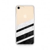 Skal till Apple iPhone 8 Plus - Half marble stripes