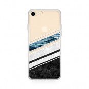 Skal till Apple iPhone 8 Plus - Half marble water