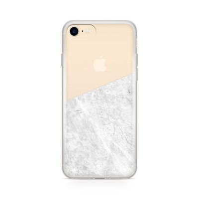 Skal till Apple iPhone 8 Plus - Half marble white