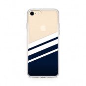 Skal till Apple iPhone 8 Plus - Half striped blue