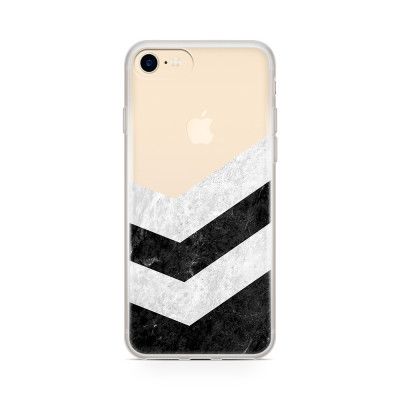 Skal till Apple iPhone 8 Plus - Halv marble grey/black