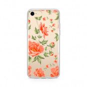 Skal till Apple iPhone 8 Plus - Orange flowers