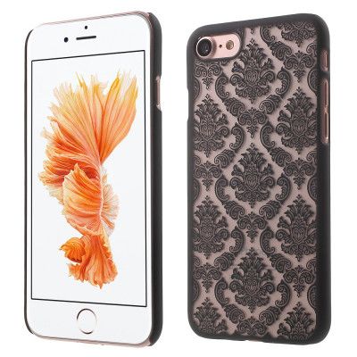 Damask Flowers Mobilskal till iPhone 7/8/SE 2020 - Svart