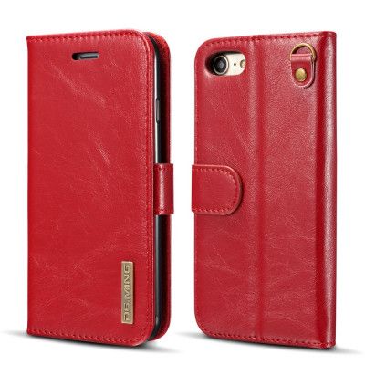 DG.MING Detachable Plånboksfodral till iPhone 8/7 - Röd