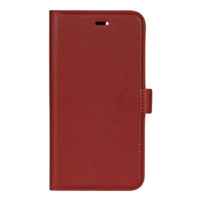 Essentials Läder wallet 3 kort iPhone 8/7/6S - Röd