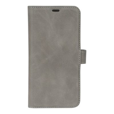Essentials Läder wallet 3 kort iPhone 8/7/6S - Grå