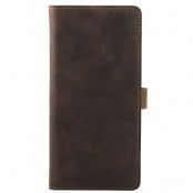 Essentials Plånboksfodral av äkta läder till iPhone 8/7 - Mörkbrun